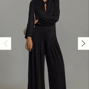 Farm Rio Black Long Sleeve Knot Jumpsuit Size L NWT